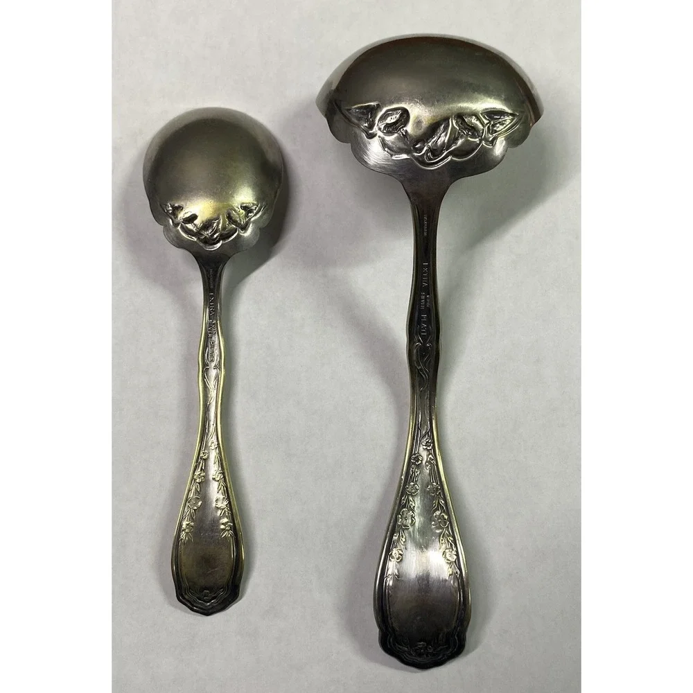 Oneida GALVESTON‎ Stainless Steel Flatwear 2pc Gravy Ladle & Serving Spoon